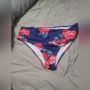 NWOT SIZE 3XL Floral High-Waisted Bikini Bottom From SHEIN
